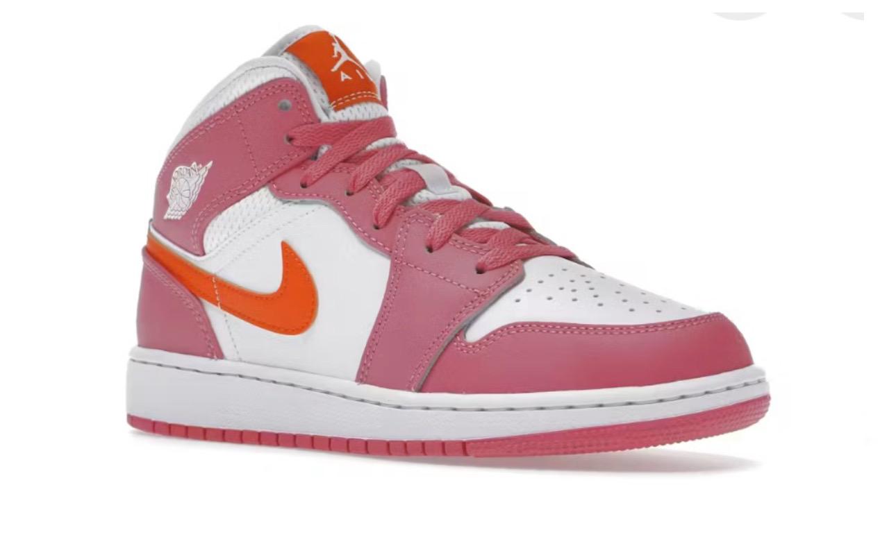 Jordan 1 Mid Pinksicle Safety Orange
