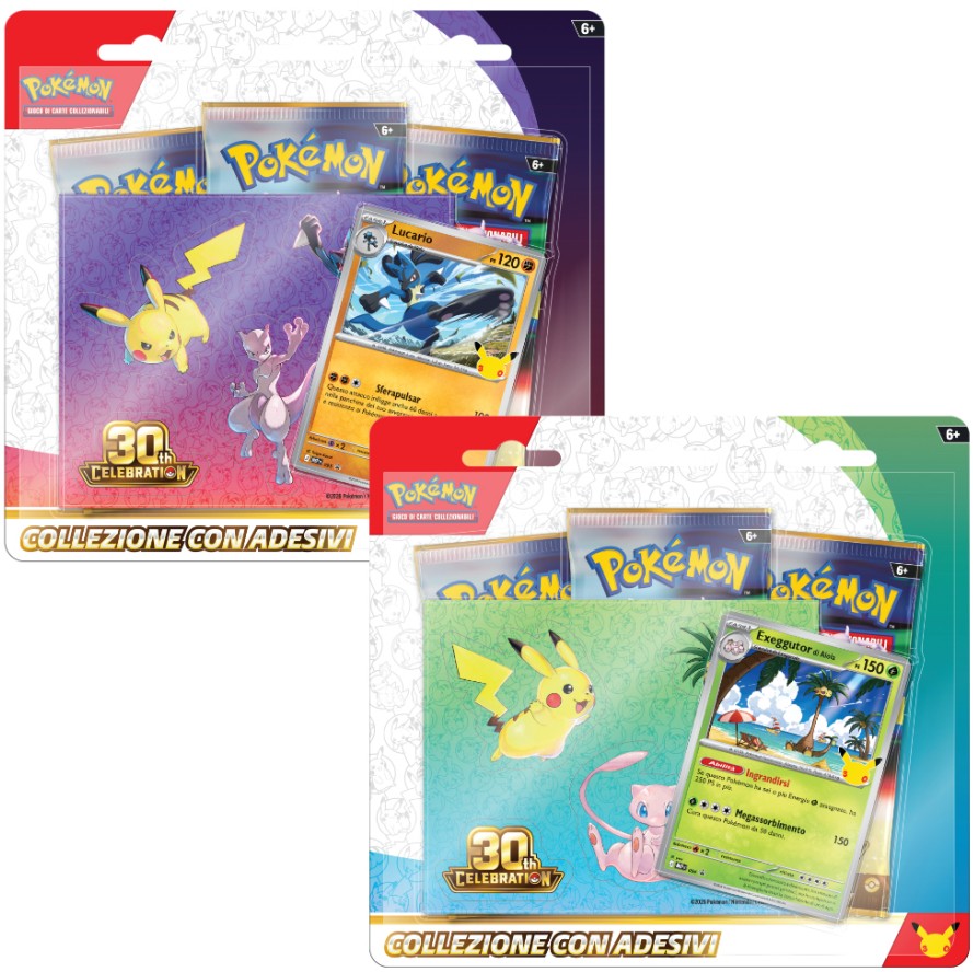 Carte Pokemon 30th - Collezione con Adesivi