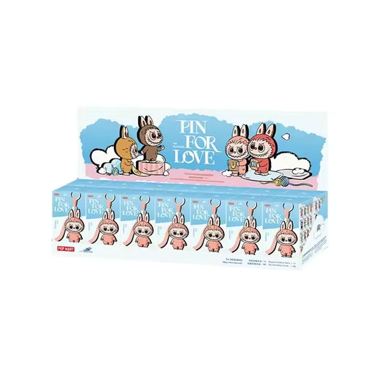 Pop Mart Labubu THE MONSTER PIN FOR LOVE SERIES - Vinyl Plush Pendant blind box N-Z (SINGLE BOX)