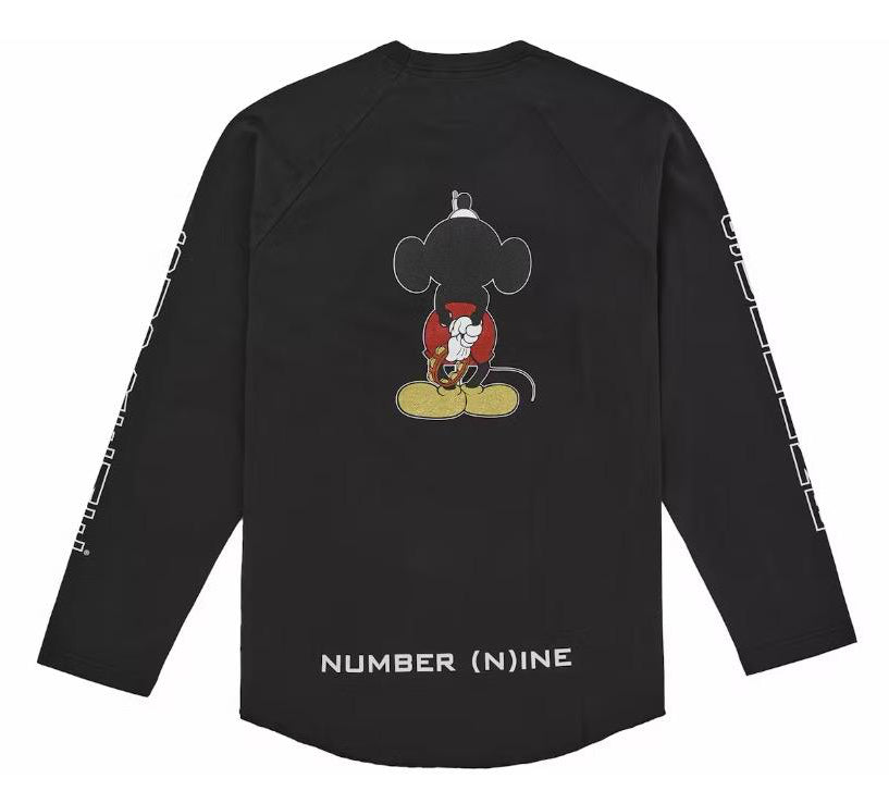Maglia Supreme Number (N) Nine Mickey Raglan L/S nera