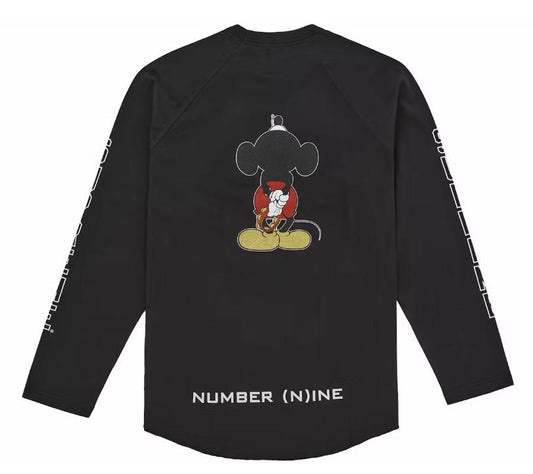 Maglia Supreme Number (N) Nine Mickey Raglan L/S nera