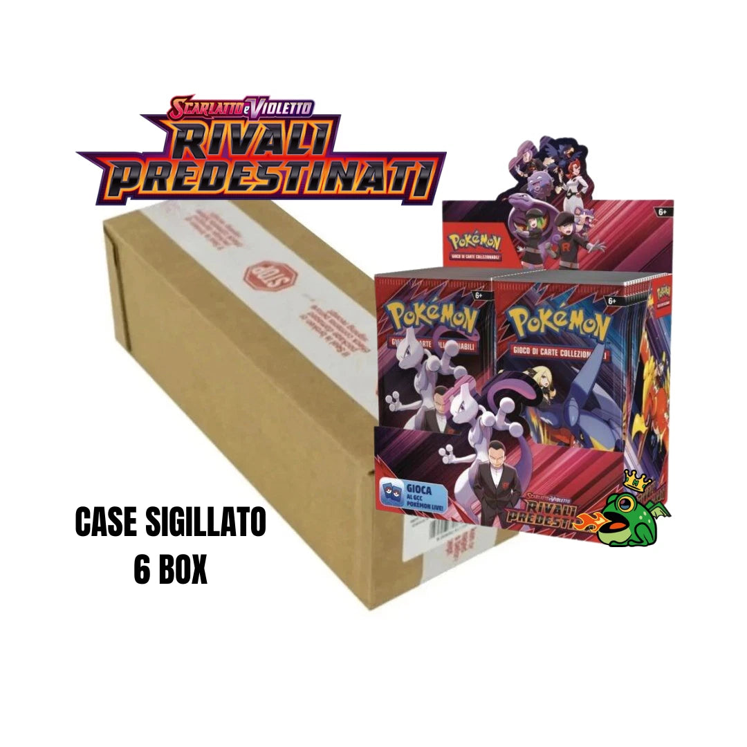 Pokémon Rivali Predestinati SV10 Case Sigillato 6 Display Booster Box Italiano