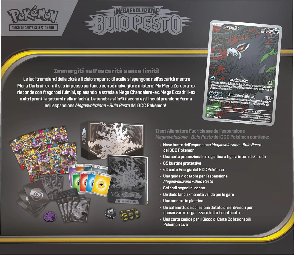 Pokémon ETB Fuoriclasse Megaevoluzione Buio Pesto Set Allenatore ITA
