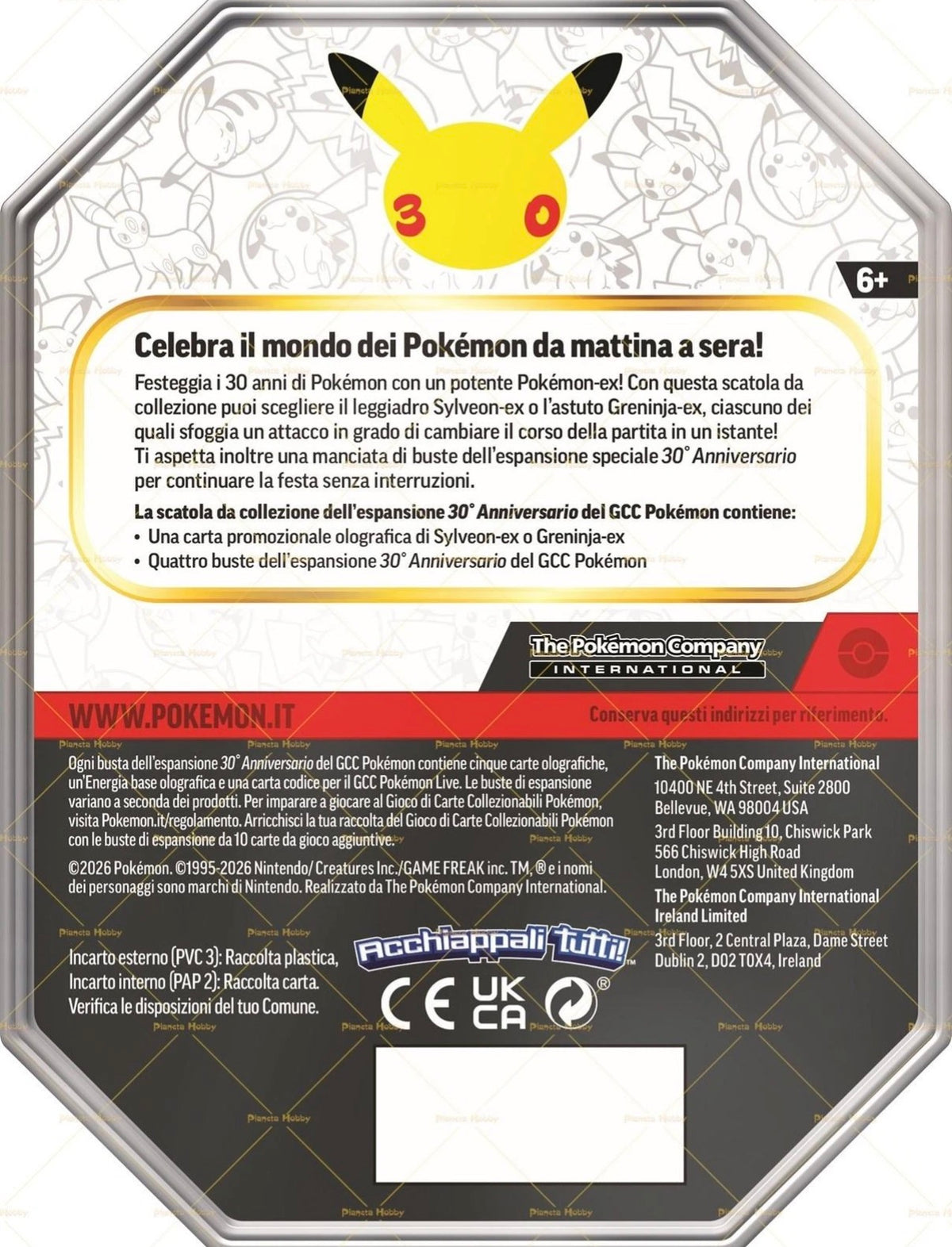 Pokemon TCG 30 Anniversario Tin da Collezione Greninja ex (ITA)