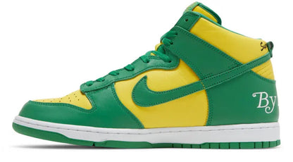 Nike SB Dunk High By Any Means - Brazil x Supreme