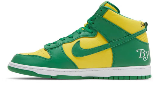 Nike SB Dunk High By Any Means - Brazil x Supreme