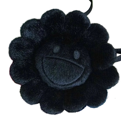 Takashi Murakami rainbow flower shoulder bag all black