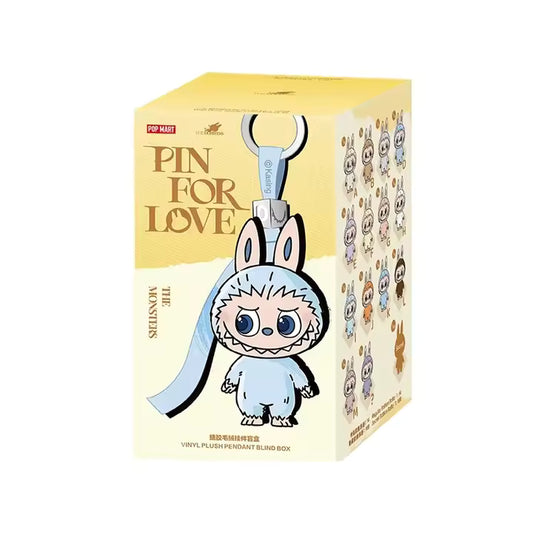 Pop Mart Labubu THE MONSTER PIN FOR LOVE SERIES - Vinyl Plush Pendant blind box A-M (SINGLE BOX)