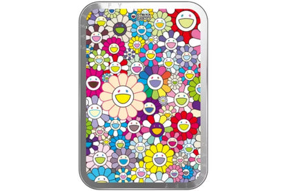 Takashi Murakami x CASETiFY: Flowers Bloom (Rainbow) Snappy Cardholder Stand Silver