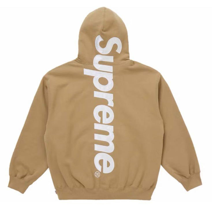 Felpa con cappuccio Supreme Satin Appliqué (FW25) Marrone