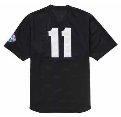 Supreme S Logo Baseball Henley (SS25) Nero