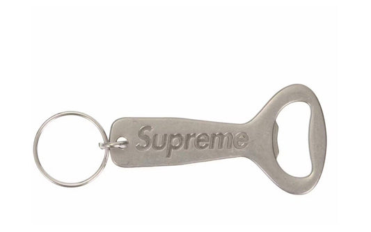 Supreme Bottle Opener Keychain Silver