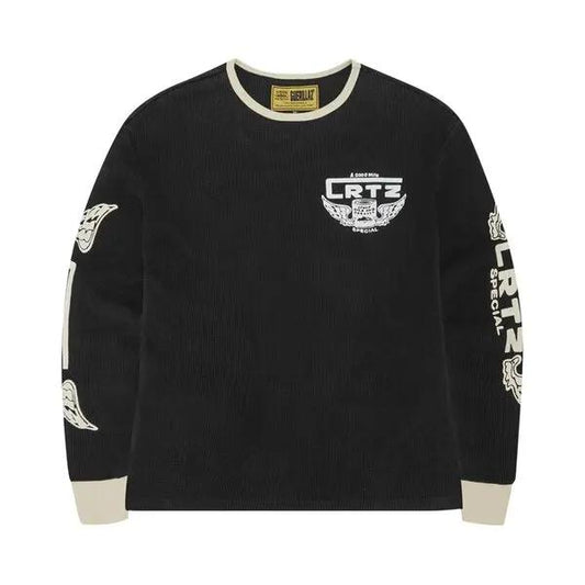 Corteiz Gasolina Waffle Long-Sleeve 'Nero'