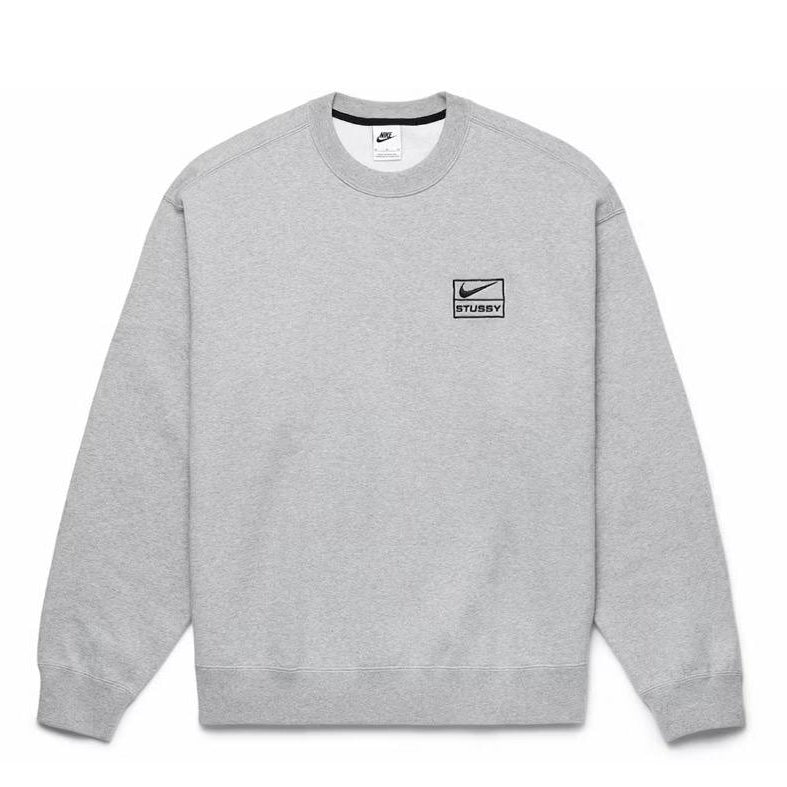 Felpa Nike x Stussy Crew Fleece grigio