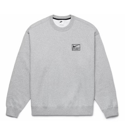 Felpa Nike x Stussy Crew Fleece grigio