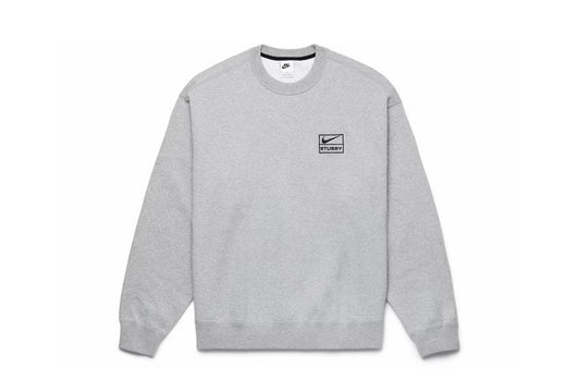 Felpa Nike x Stussy Crew Fleece grigio