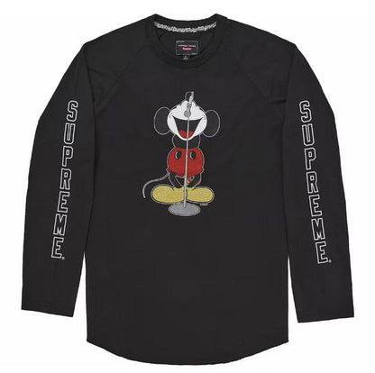 Maglia Supreme Number (N) Nine Mickey Raglan L/S nera