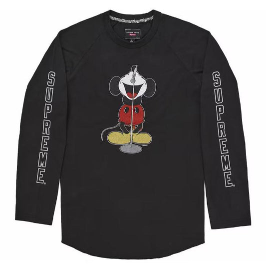 Maglia Supreme Number (N) Nine Mickey Raglan L/S nera