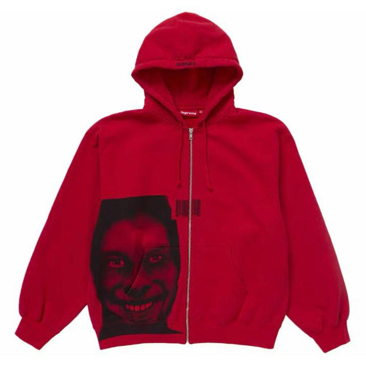Supreme Aphex Twin Zip Up Felpa con cappuccio Rosso