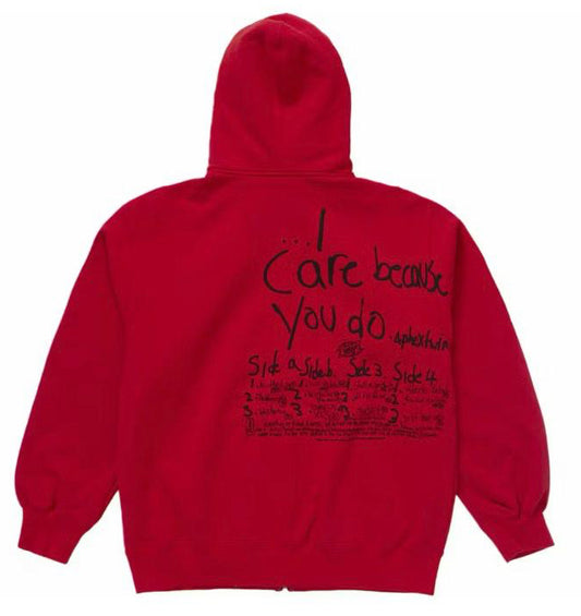Supreme Aphex Twin Zip Up Felpa con cappuccio Rosso