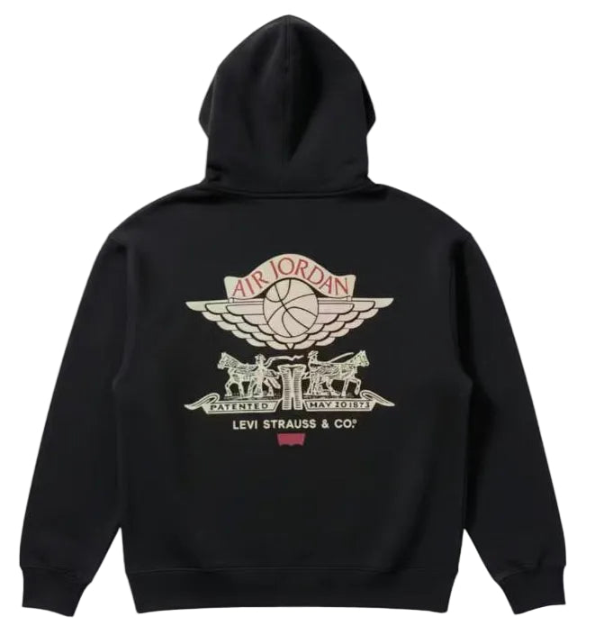 Felpa con cappuccio Nike Jordan x Levi's Full Zip nera