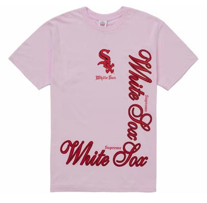 T-shirt Supreme MLB Teams Sox Rosa chiaro